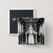 Oliver Cromwell stehend im Staat; Button (Vorne & Hinten)