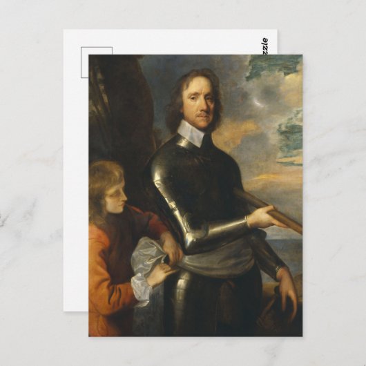 Oliver Cromwell von Robert Walker Postkarte (Vorne/Hinten)