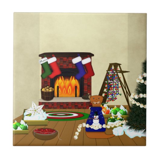 Oliver Decorations für Weihnachten Fliese (Vorderseite)