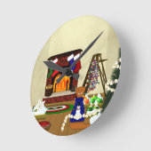 Oliver Decorations für Weihnachten Runde Wanduhr (Winkel)