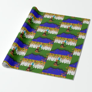 Oliver der Otter am River Wolf Lake im Herbst Geschenkpapier