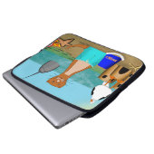 Oliver der Otter am Strand Laptopschutzhülle (Vorne Knopf)