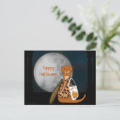 Oliver, der Otter, der in seinem Halloween-Kostüm Postkarte (Stehend Vorderseite)