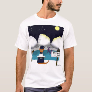 Oliver der Otter fährt auf dem Fluss Schlittschuh T-Shirt