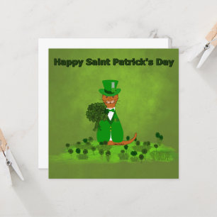 Oliver der Otter pflückt Shamrocks- Sankt Patrick