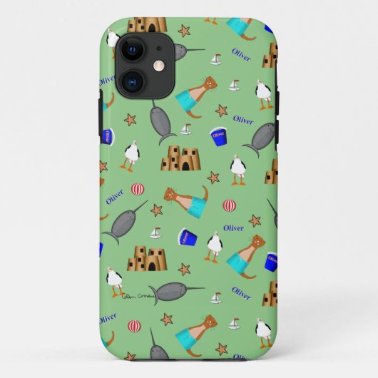 Oliver der Otter Sommer Strandurlaub Muster Case-Mate iPhone Hülle (Rückseite)