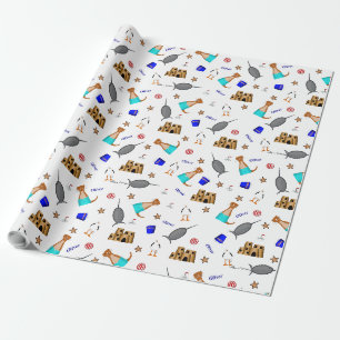 Oliver der Otter Sommer Strandurlaub Muster Geschenkpapier