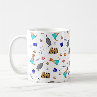 Oliver der Otter Sommer Strandurlaub Muster Kaffeetasse