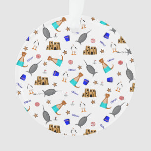 Oliver der Otter Sommer Strandurlaub Muster Ornament