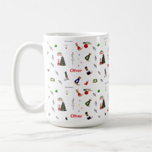 Oliver Der Otter Weihnachten Zufallsmuster Kaffeetasse