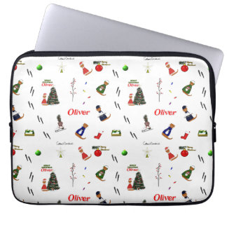 Oliver Der Otter Weihnachten Zufallsmuster Laptopschutzhülle