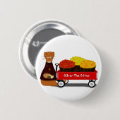 Oliver der Otter wird Herbstfertig Button (Vorne & Hinten)