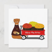 Oliver der Otter wird Herbstfertig Karte (Vorderseite)