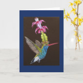 Oliver, die Hummungbird-Grußkarte Karte (Gelbe Blume)