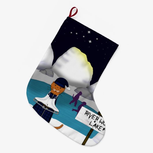 Oliver Die Otter-Skate am Fluss Großer Weihnachtsstrumpf (Vorderansicht (hängend))