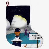 Oliver Die Otter-Skate am Fluss Großer Weihnachtsstrumpf (Vorderseite)