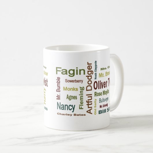 Oliver-Drehungs-Charaktere Kaffeetasse (VorderseiteRechts)