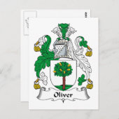 Oliver Familienwappen Postkarte (Vorne/Hinten)