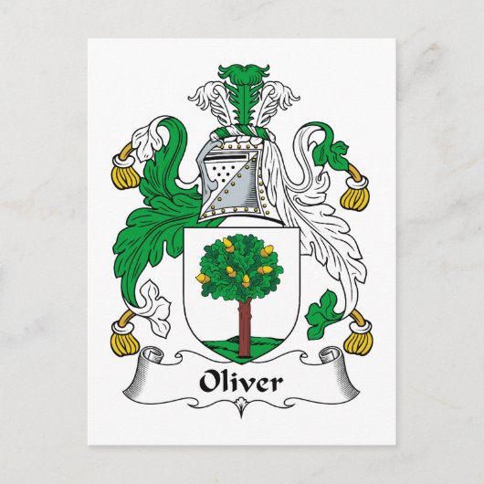 Oliver Familienwappen Postkarte (Vorderseite)