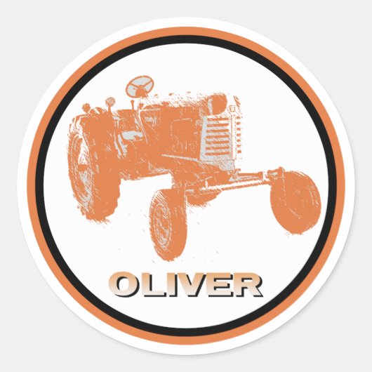 Oliver Farm Decal Runder Aufkleber (Vorderseite)