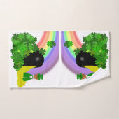 "Oliver findet einen Pot of Gold - Saint Patrick's Badhandtuch Set (Handtuch)