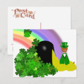 "Oliver findet einen Pot of Gold - Saint Patrick's Postkarte (Vorne/Hinten)