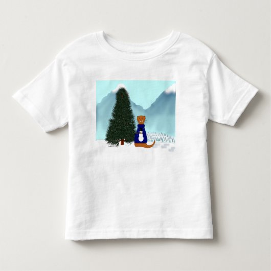 Oliver findet seinen Weihnachtsbaum Kleinkind T-shirt (Vorderseite)
