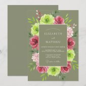 Oliver Fuchsien-Kranz-Hochzeit Einladung (Vorne/Hinten)