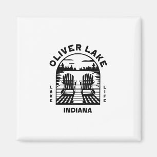 Oliver Lake Indiana Outdoors Vintage 1 Magnet