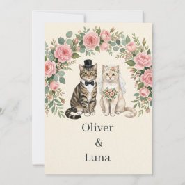Oliver & Luna Hochzeit – Katzchen-Paar Einladung