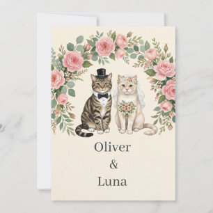 Oliver & Luna Hochzeit – Katzchen-Paar Einladung