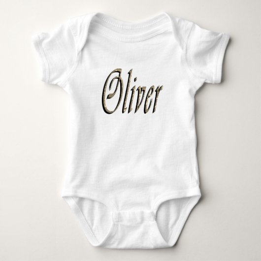 Oliver Name, Baby Strampler (Vorderseite)