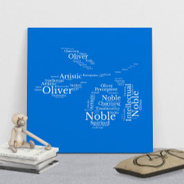 Oliver Name Cloud Customizable Poster