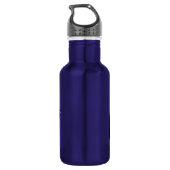 Oliver, Name, Logo, Boy Blue wiederverwendbare Was Trinkflasche (Rückseite)