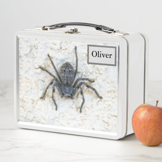 Oliver Name mit Huntsman Spider, Metal Lunch Box (Beispiel)