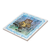 Oliver Owl Reads tile Fliese (Seite)