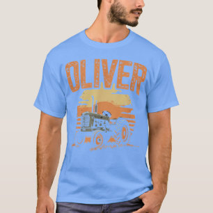 Oliver Personalisierter Namensschild Traktor für O T-Shirt