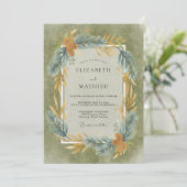 Oliver Schiefer Blatt Hochzeit Einladung (Stehend Vorderseite)