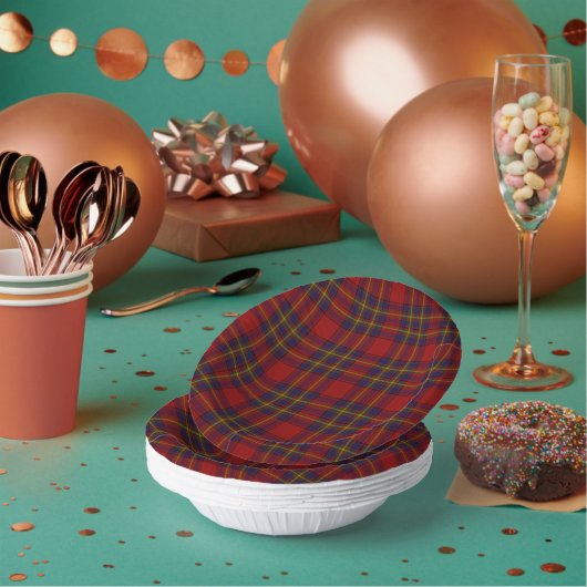 Oliver tartan rot-blau kariert pappteller (Multi)