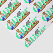 Oliver The Otter am Strand Seidenpapier (Detail)