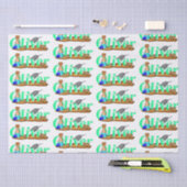 Oliver The Otter am Strand Seidenpapier (Handwerk)