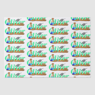 Oliver The Otter am Strand Seidenpapier