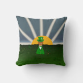 Oliver The Otter and Field of Kleeblatts Throw Pil Kissen (Vorderseite)