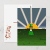 Oliver The Otter and Field of Kleeblatts Throw Pil Postkarte (Vorne/Hinten)