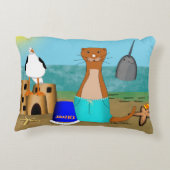Oliver The Otter Beach Vacation Dekokissen (Rückseite)