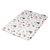 Oliver The Otter Christmas Random Pattern Badematte (Schrägansicht)