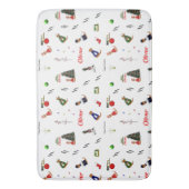 Oliver The Otter Christmas Random Pattern Badematte (Vorderseite Vertikal)