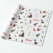 Oliver The Otter Christmas Random Pattern Geschenkpapier (Ungerollt)