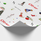 Oliver The Otter Christmas Random Pattern Geschenkpapier (Ecke)
