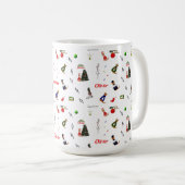 Oliver The Otter Christmas Random Pattern Kaffeetasse (VorderseiteRechts)